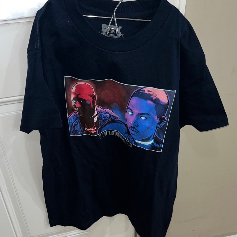 Black Graphic Belly T-Shirt with Colorful Print